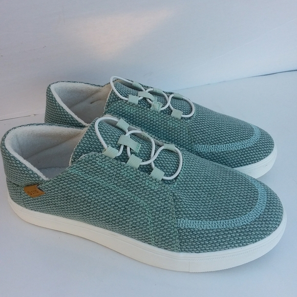 Teal Canvas Sneakers with White Soles 8.5 - Picture 5 of 6